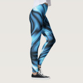 Blaue Seidenwelle Leggings (Rechts)
