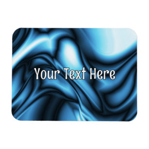 Blaue Seidenwelle Magnet