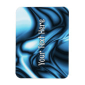 Blaue Seidenwelle Magnet (Vertikal)