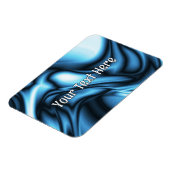 Blaue Seidenwelle Magnet (Linke Seite)