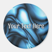 Blaue Seidenwelle Magnet (Vorne)
