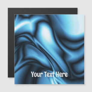 Blaue Seidenwelle Magnetkarte