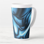 Blaue Seidenwelle Milchtasse (Rechte Ecke)
