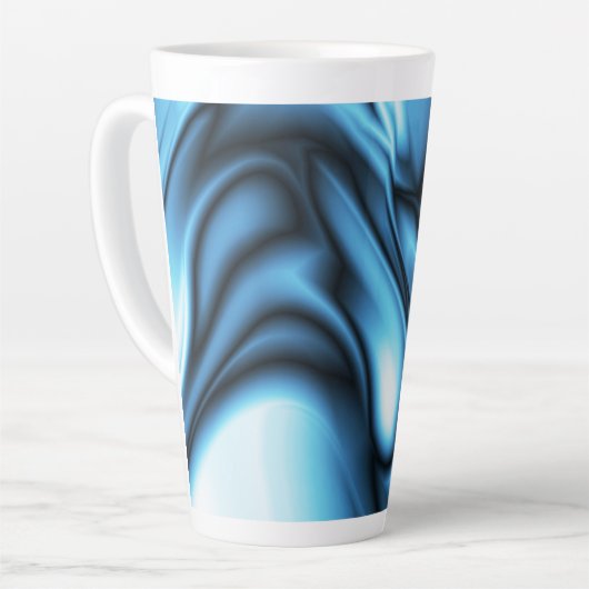 Blaue Seidenwelle Milchtasse (Linke Ecke)