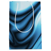 Blaue Seidenwelle Mittlere Geschenktüte (Vorderseite)