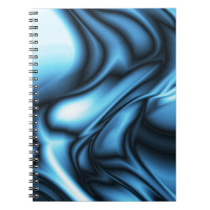 Blaue Seidenwelle Notizblock