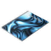 Blaue Seidenwelle Notizblock (Linke Seite)