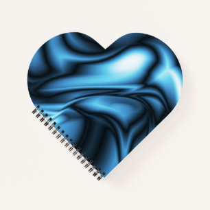 Blaue Seidenwelle Notizblock