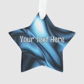 Blaue Seidenwelle Ornament (Rückseite)