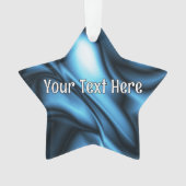 Blaue Seidenwelle Ornament (Vorderseite)