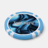 Blaue Seidenwelle Pokerchips (Einzeln)