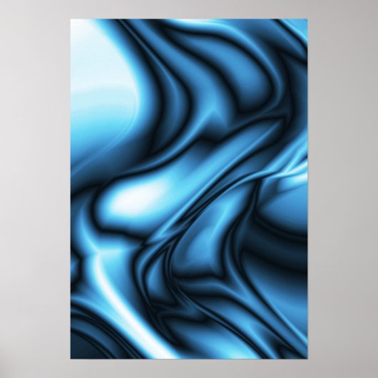 Blaue Seidenwelle Poster (Vorne)