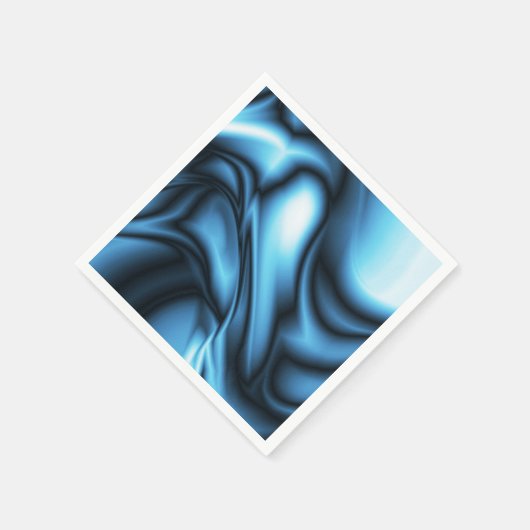 Blaue Seidenwelle Serviette (Ecke)