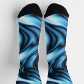 Blaue Seidenwelle Socken (Oben)