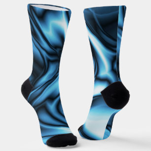 Blaue Seidenwelle Socken