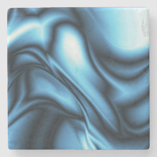 Blaue Seidenwelle Steinuntersetzer
