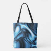 Blaue Seidenwelle Tasche (Rückseite)