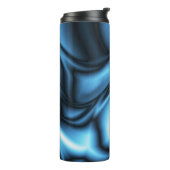Blaue Seidenwelle Thermosbecher (Nach links gedreht)