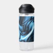 Blaue Seidenwelle Trinkflasche (Rückseite)