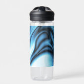 Blaue Seidenwelle Trinkflasche (Vorderseite)