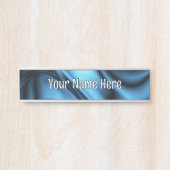 Blaue Seidenwelle Türschild (Vorderseite )