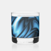 Blaue Seidenwelle Whiskyglas (Vorderseite)