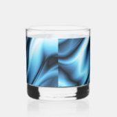 Blaue Seidenwelle Whiskyglas (Rechts)