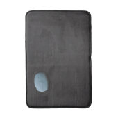 Blaue Seife auf schwarzem Tile Badematte (Vorderseite Vertikal)