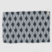 Blaue Seigaiha-Wellenmuster Golfhandtuch (Horizontal)