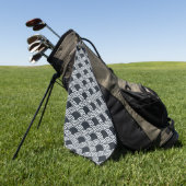 Blaue Seigaiha-Wellenmuster Golfhandtuch (Gras)