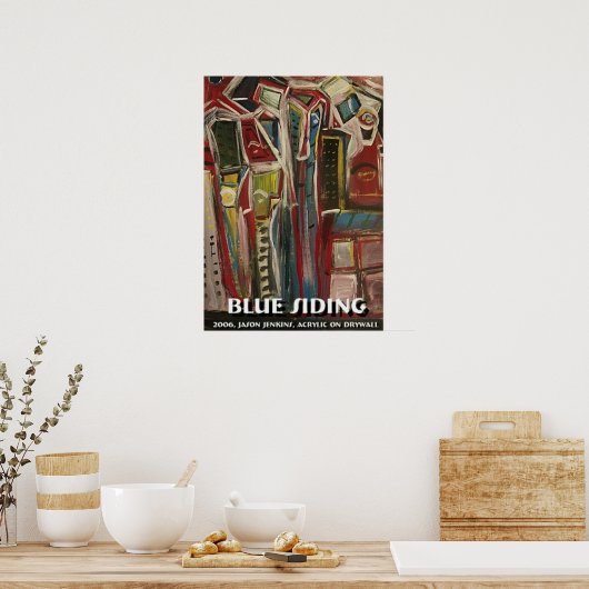 Blaue Seite Poster (Küche)