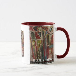 blaue Seite Tasse
