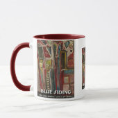 blaue Seite Tasse (Links)
