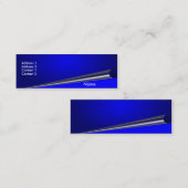 Blaue Seiten-Locke - dünne Visitenkarte (Vorne/Hinten)