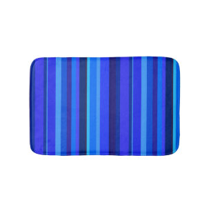 Blaue senkrechte Streifen Badematte