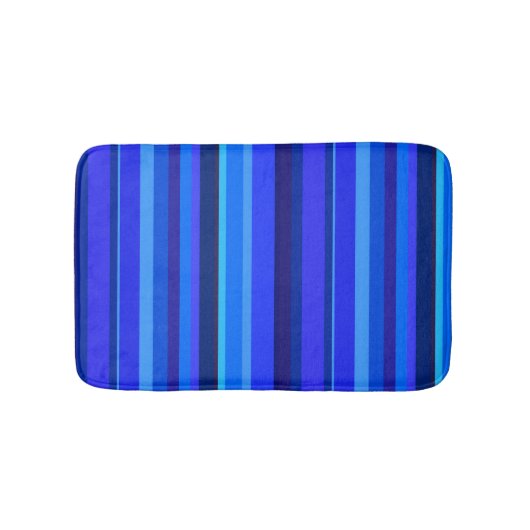 Blaue senkrechte Streifen Badematte (Vorderseite)
