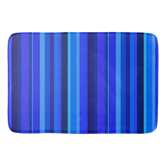 Blaue senkrechte Streifen Badematte (Vorderseite)
