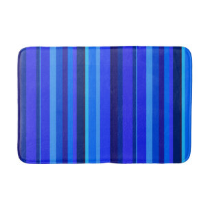 Blaue senkrechte Streifen Badematte