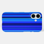 Blaue senkrechte Streifen Case-Mate iPhone Hülle (Rückseite (Horizontal))