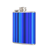 Blaue senkrechte Streifen Flachmann (Links)