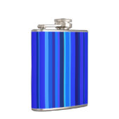 Blaue senkrechte Streifen Flachmann (Rechts)