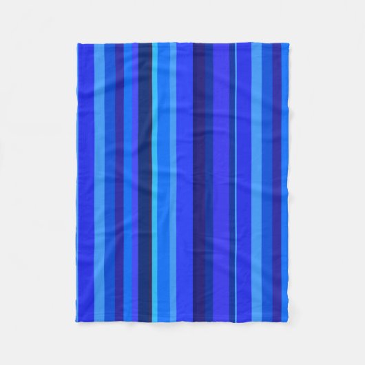 Blaue senkrechte Streifen Fleecedecke (Vorderseite)
