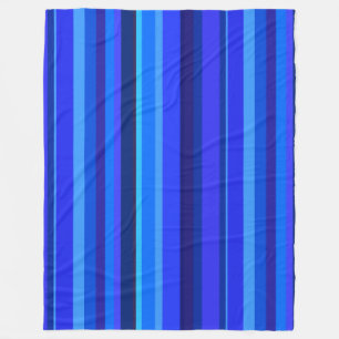 Blaue senkrechte Streifen Fleecedecke
