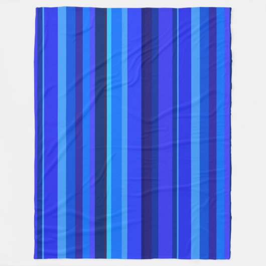 Blaue senkrechte Streifen Fleecedecke (Vorderseite)