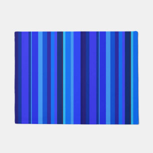 Blaue senkrechte Streifen Fußmatte