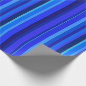 Blaue senkrechte Streifen Geschenkpapier (Ecke)