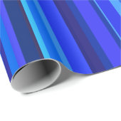 Blaue senkrechte Streifen Geschenkpapier (Rolleneckpunkt)