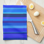 Blaue senkrechte Streifen Geschirrtuch (Viertel Falte)