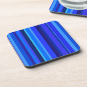 Blaue senkrechte Streifen Getränkeuntersetzer (Linke Seite)