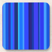 Blaue senkrechte Streifen Getränkeuntersetzer (Vorderseite)